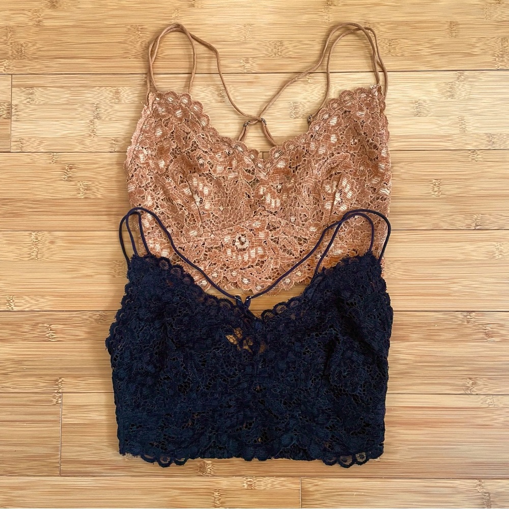 Set of 2 Free People Celine Bralettes